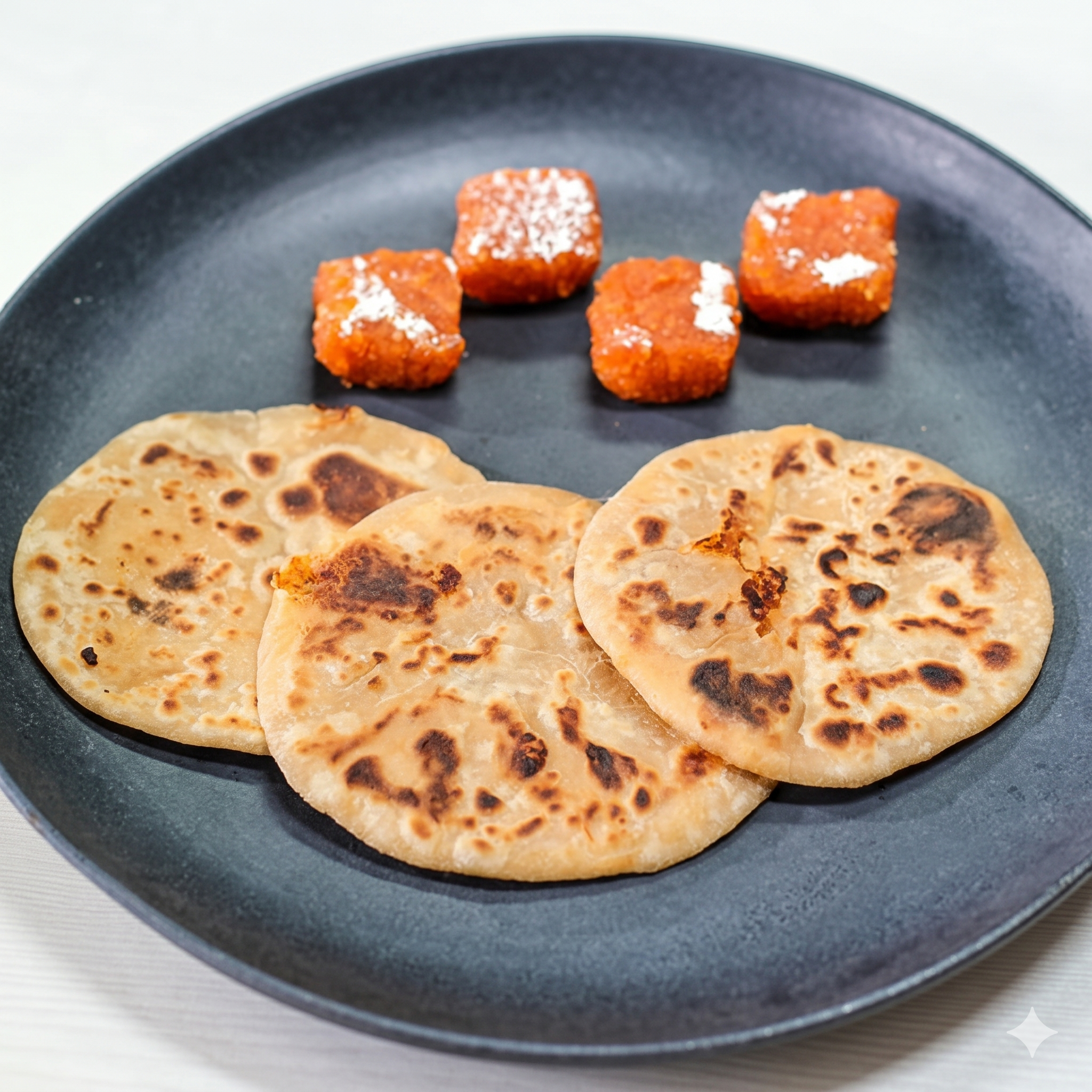 Orange Burfee Puran Poli