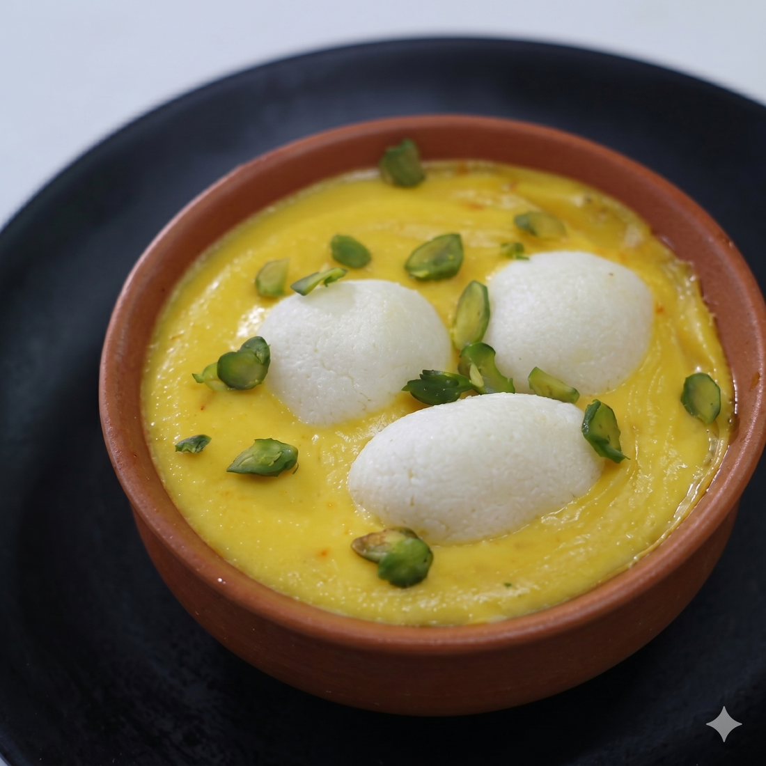Baked Rasgulla Custard