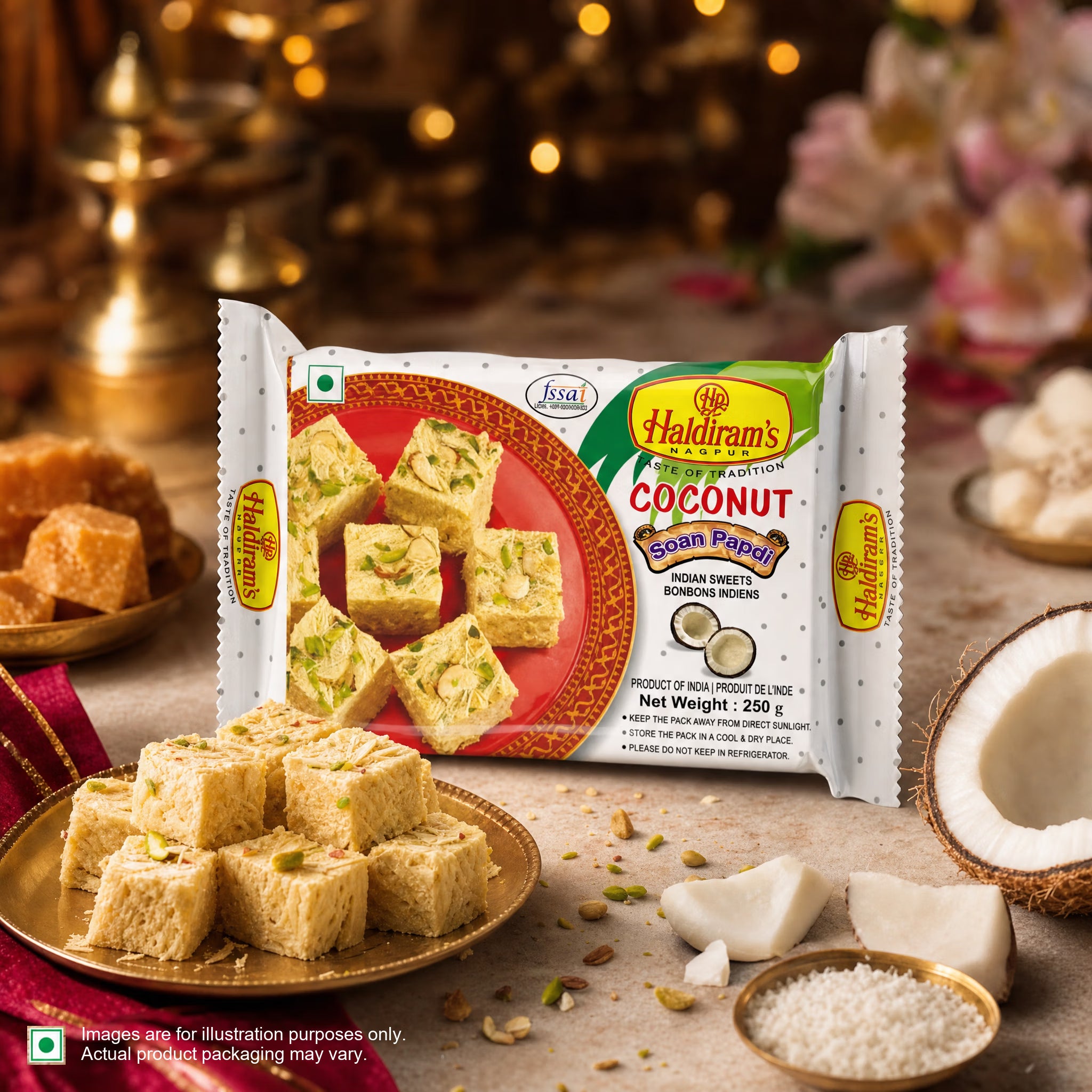Soan Papdi (Coconut Flavour)