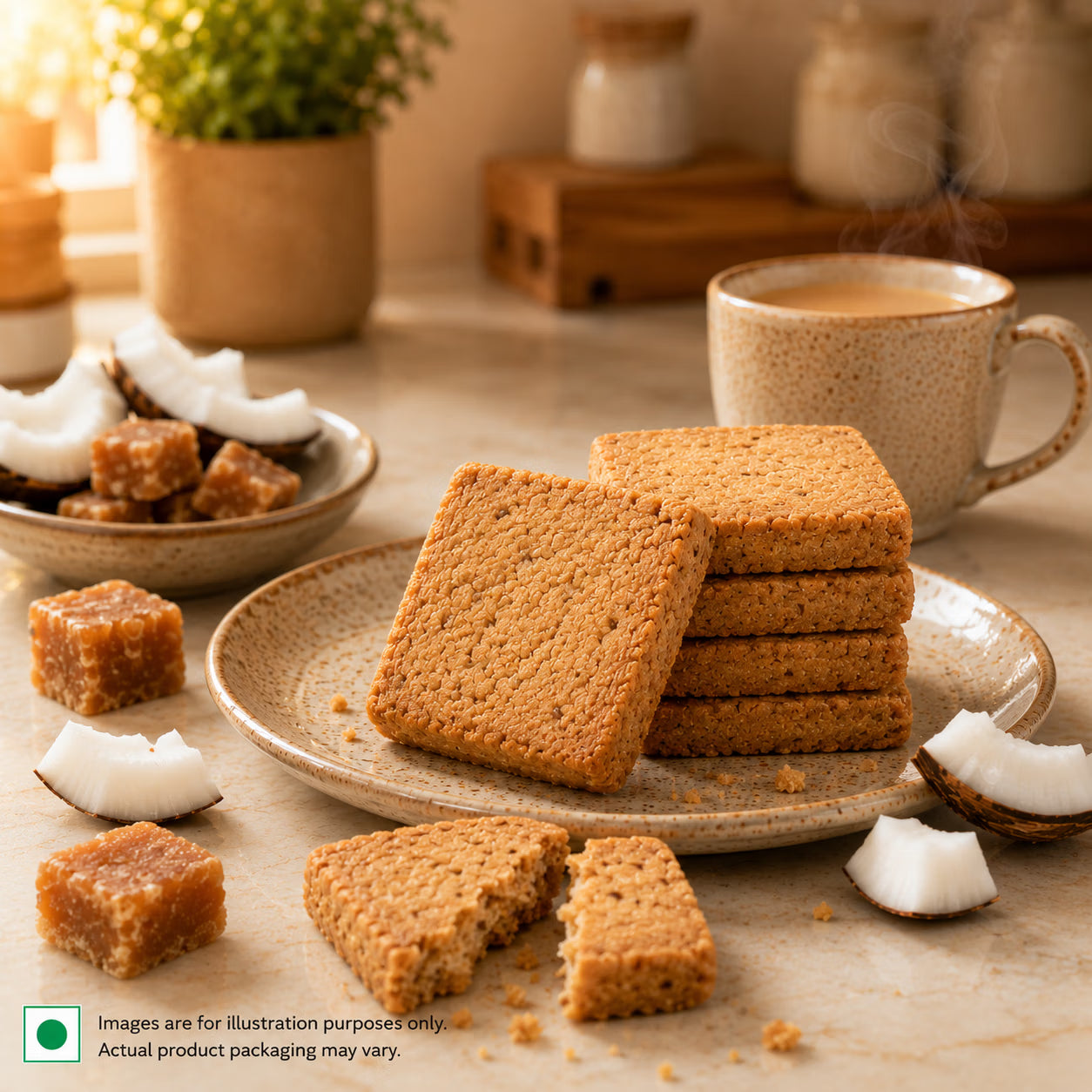Coconut Jaggery Cookies