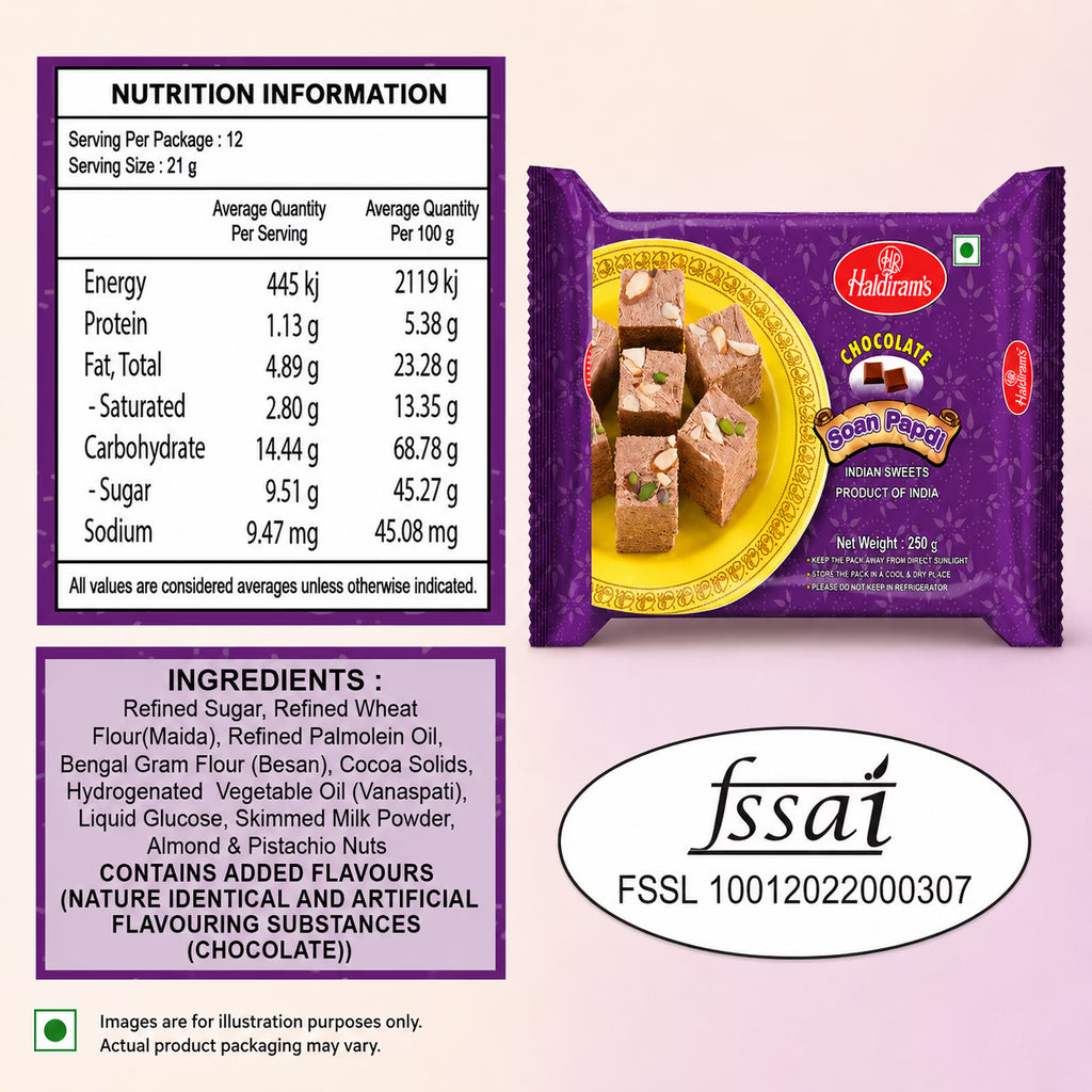 Soan Papdi (Chocolate Flavour)