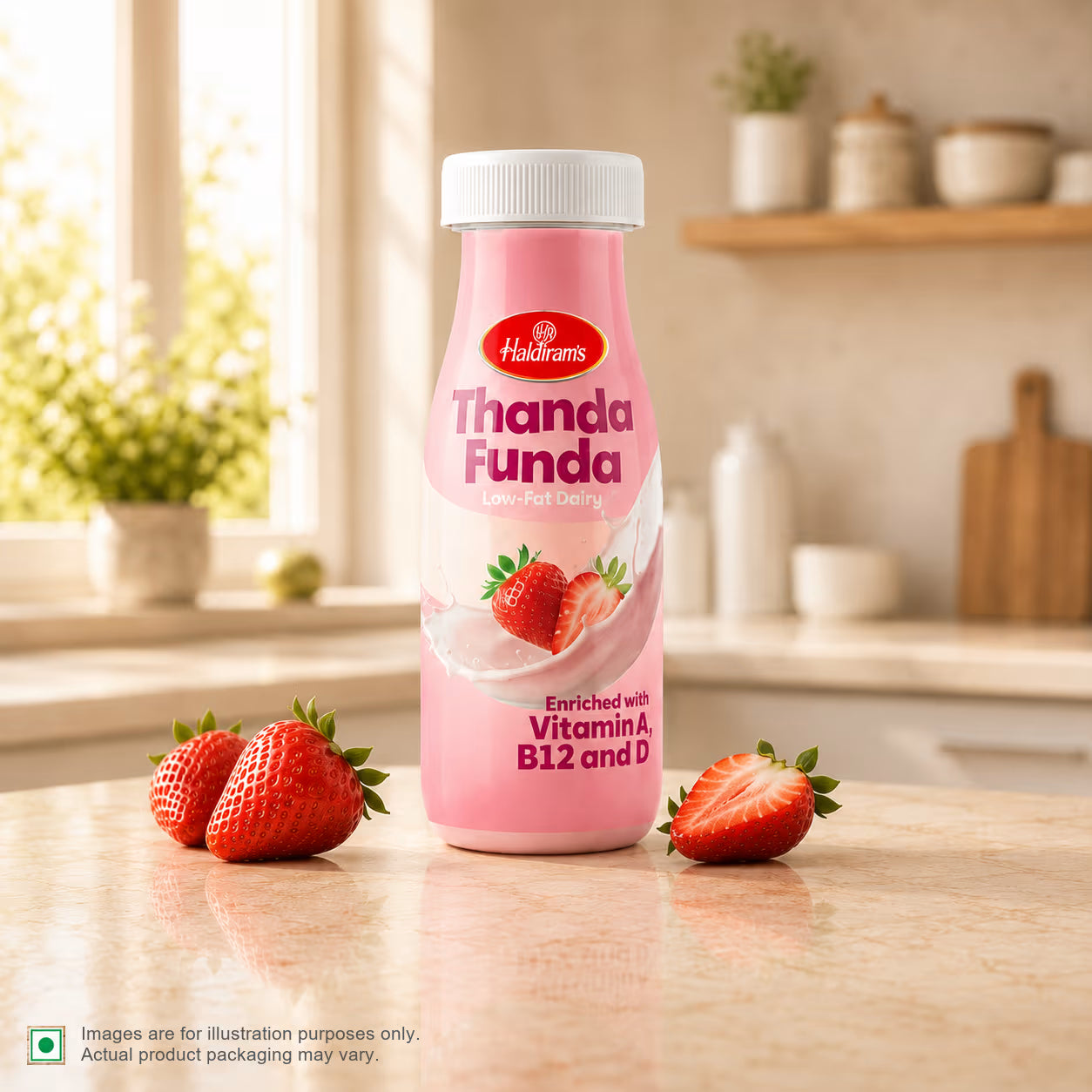 Thanda Funda - Strawberry Flavour Milk (175ml)