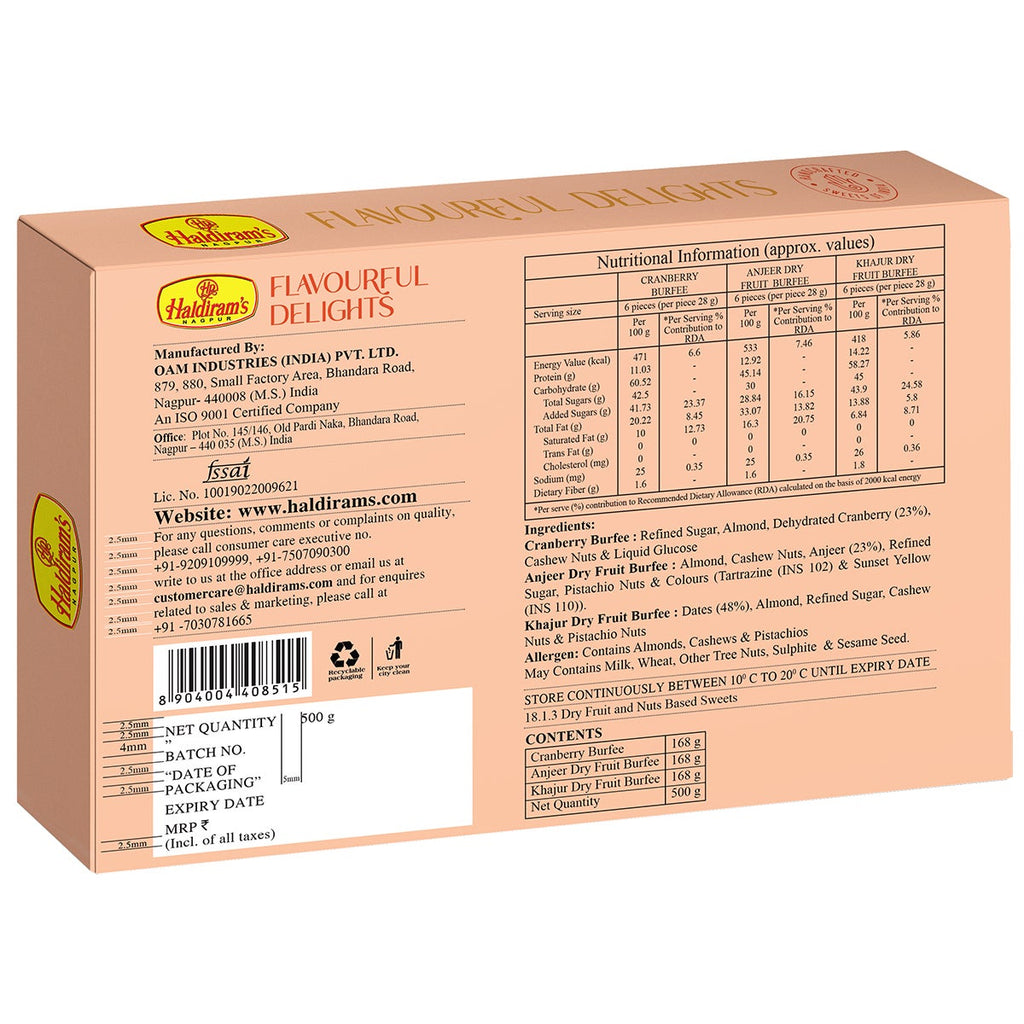 Flavourful Delights (Assorted Dry Fruits Burfee)
