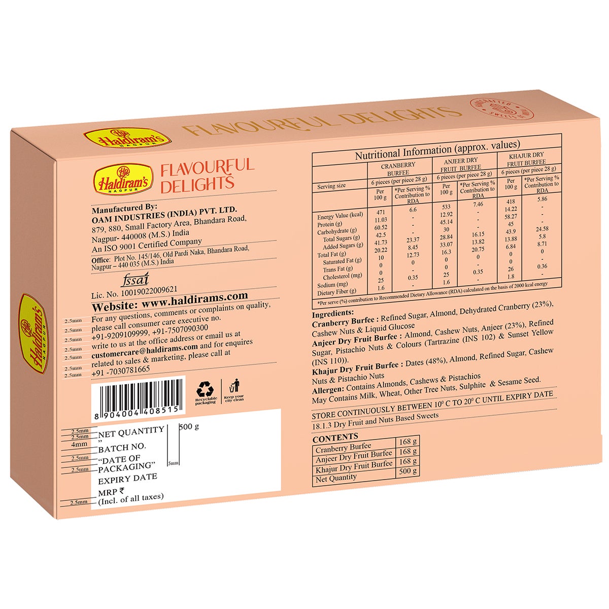 Flavourful Delights (Assorted Dry Fruits Burfee)